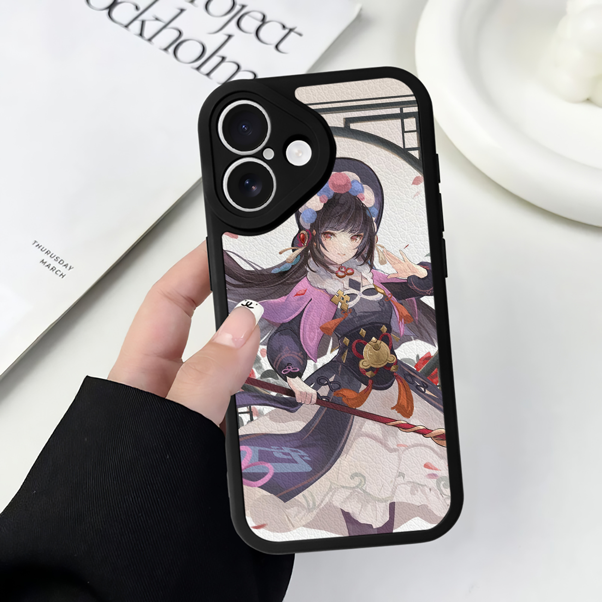 げんし神 genshin 【iPhone 16シリーズ対応】シリコンスマホケース（レザー調） 材質：シリコン